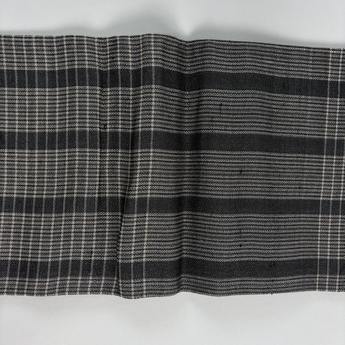 名古屋帯 秀品 夏帯 紬地 縞模様 箔 灰色 正絹｜中古・古着
