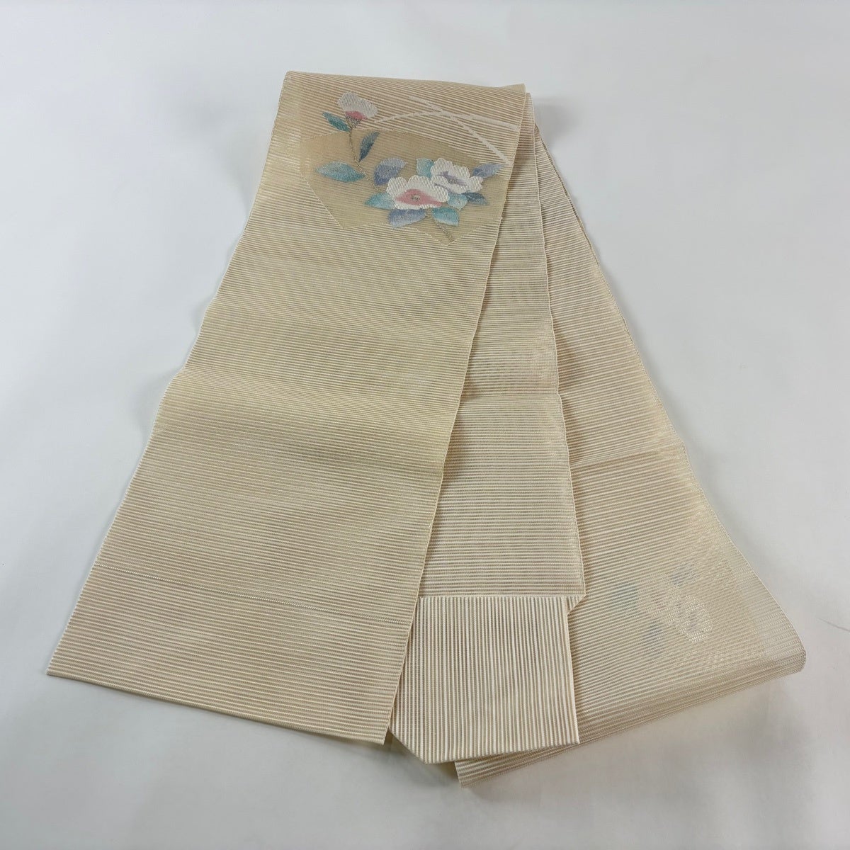 美品】 名古屋帯 秀品 夏帯 絽 八寸名古屋帯 松葉仕立て トンネル
