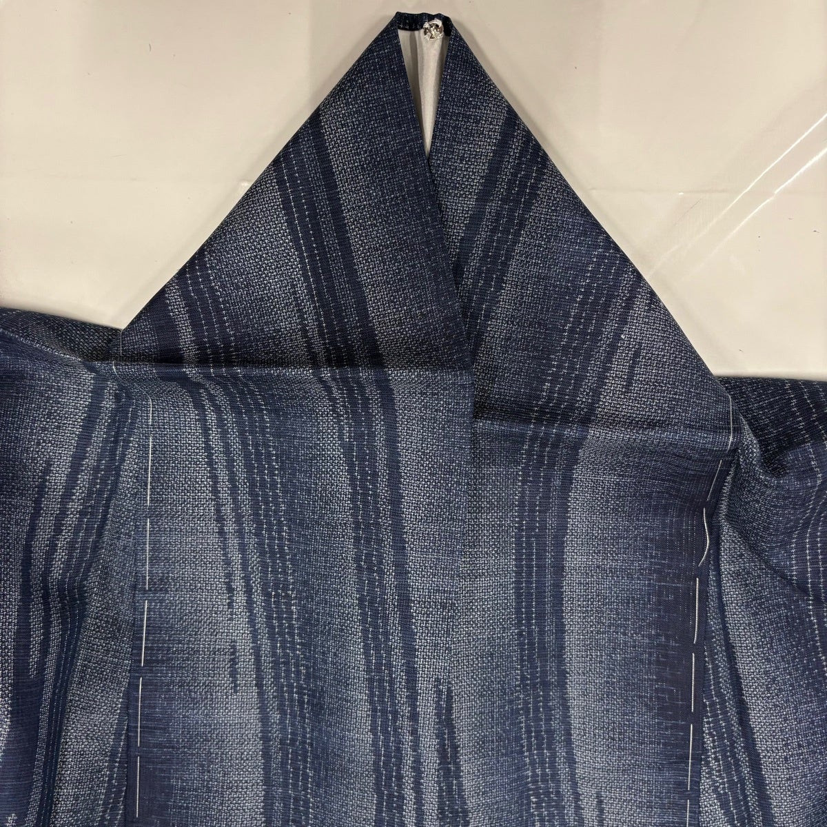 美品】 大島紬 身丈163cm 裄丈65cm M 袷 古代染色純植物染 証紙あり 縞