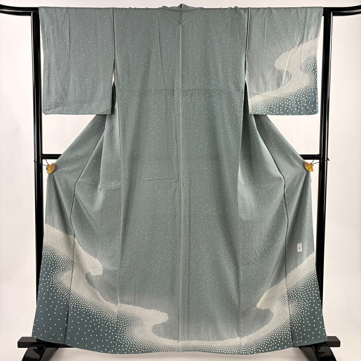 訪問着 身丈162cm 裄丈66cm 正絹 秀品 【中古】 訪問着 身丈162cm 裄丈67cm M 袷 落款あり 幾何学模様 金彩 ぼかし