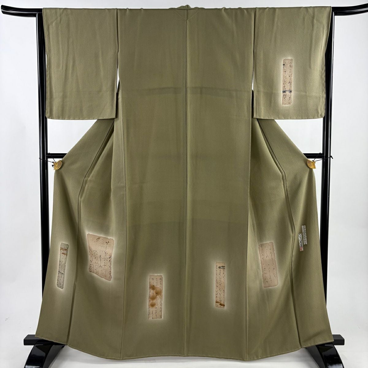 在庫一掃】 付下げ 身丈167.5cm 裄丈66cm M 袷 樽本伊勢蔵 落款あり 貝