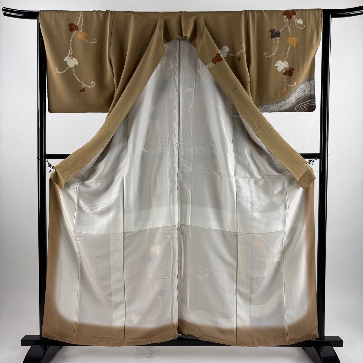 訪問着 身丈159.5cm 裄丈64.5cm M 袷 花井幸子 落款あり 萩 流水 絞り