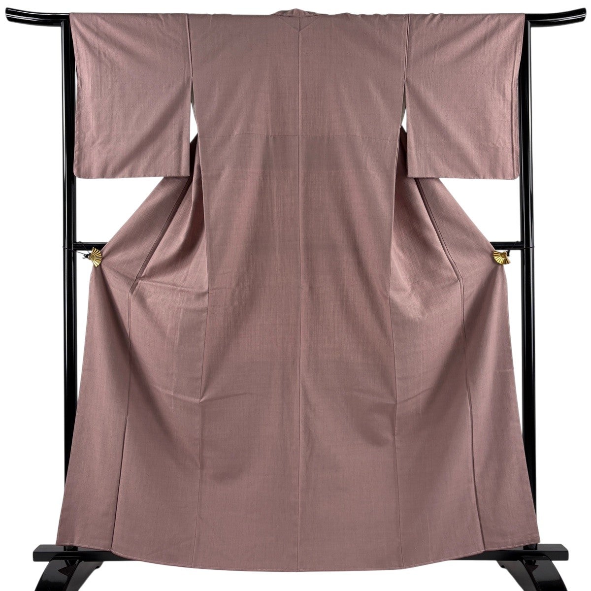 美品】 紬 身丈161cm 裄丈64cm M 袷 証紙あり 小豆色 正絹 秀品｜中古