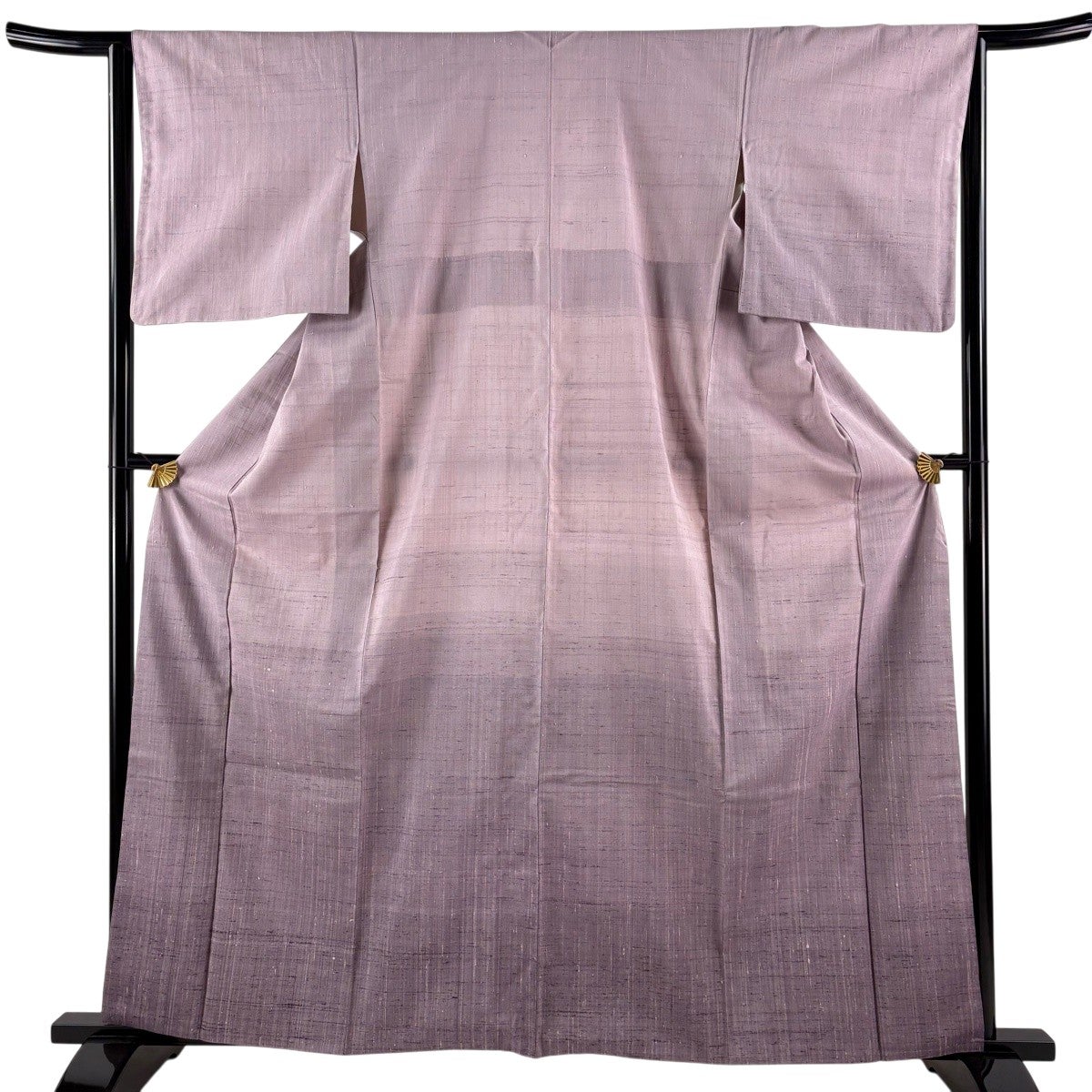 付下げ 身丈162cm 裄丈64cm M 袷 紬地 染め分け 薄紫 正絹 秀品｜中古