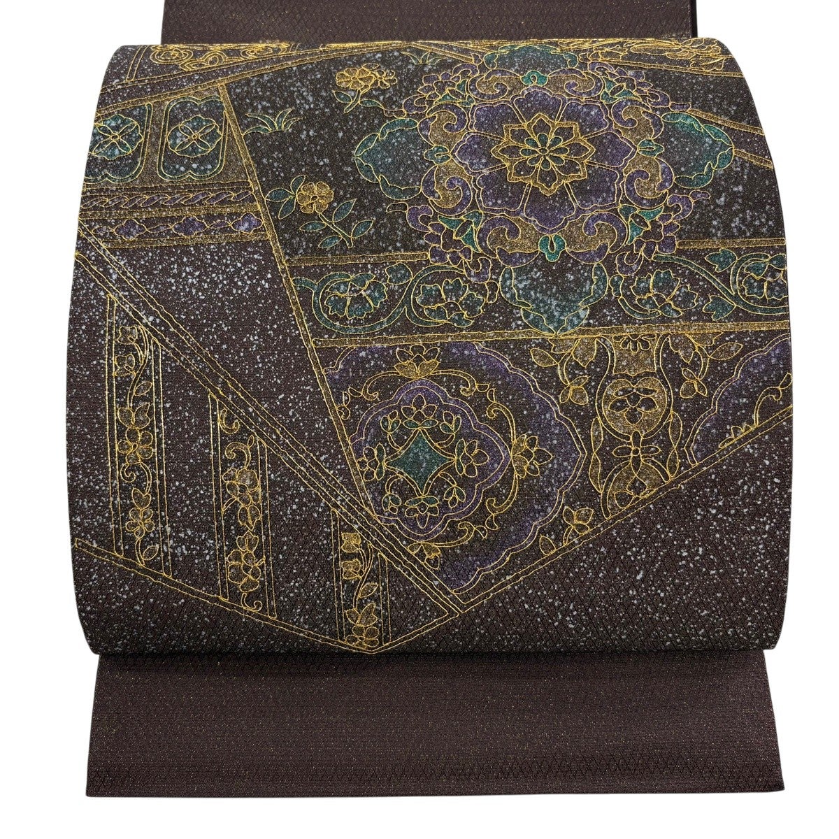 美品】 袋帯 秀品 華文 蝶 箔 金銀糸 金色 六通 正絹｜中古・古着