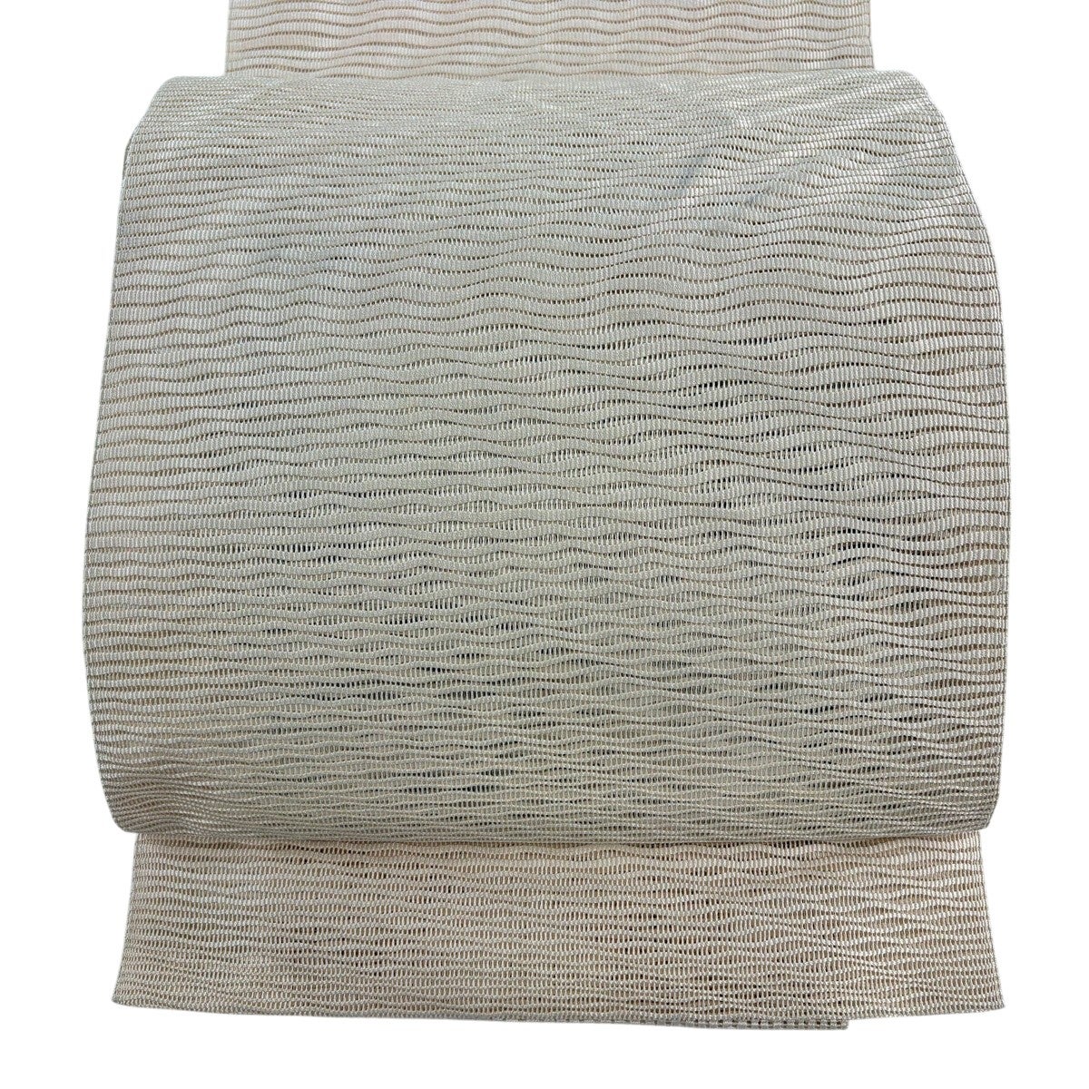 美品】 名古屋帯 秀品 夏帯 八寸名古屋帯 松葉仕立て 斜縞