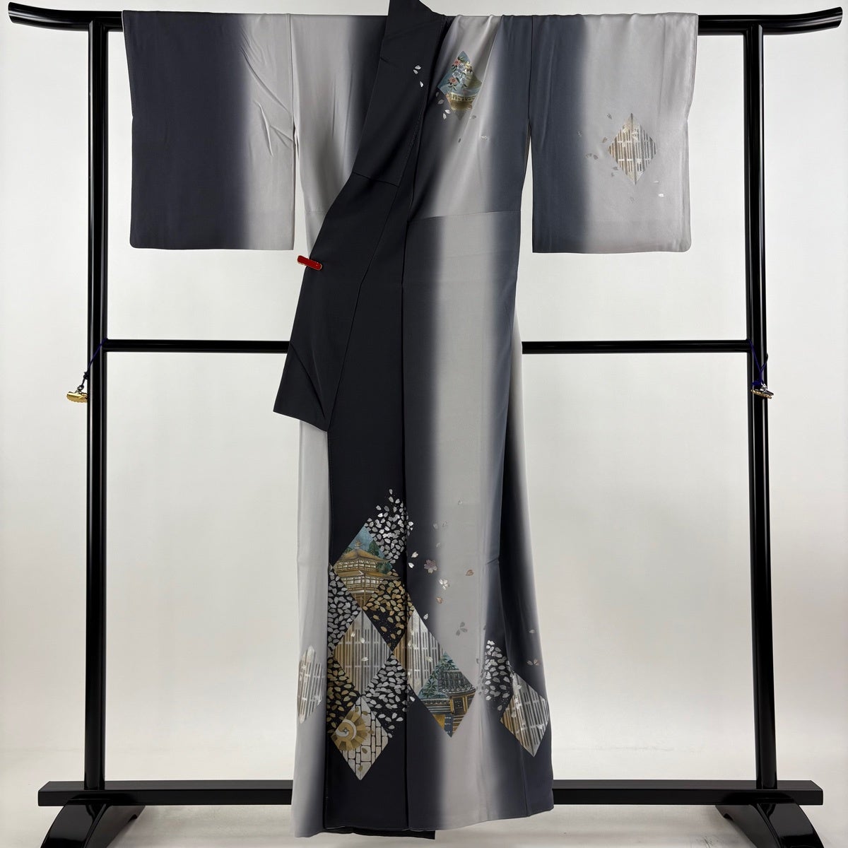 40%OFF 付下げ 身丈157.5cm 裄丈65cm M 袷 藤本隆士 落款あり 金閣寺