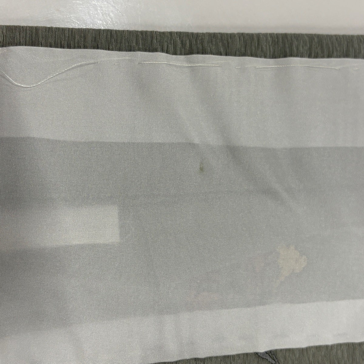 訪問着 身丈160.5cm 裄丈65cm M 単衣 落款あり 枝花 ぼかし 灰緑 正絹