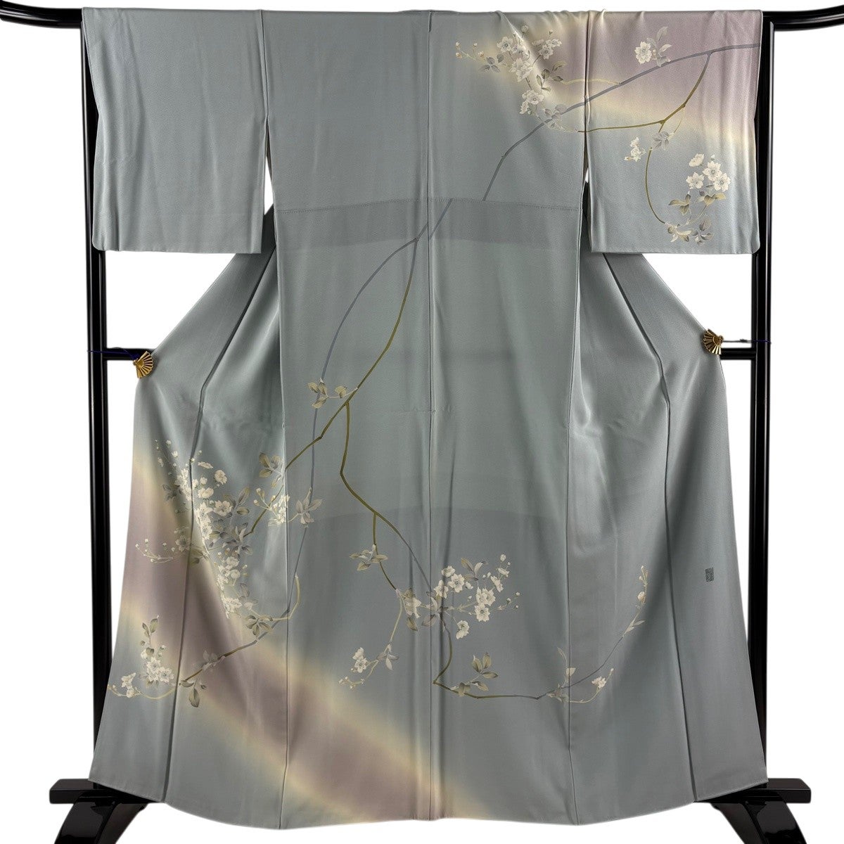 50%OFF 訪問着 身丈163cm 裄丈67cm M 袷 松 橋 染め分け ぼかし ピンク