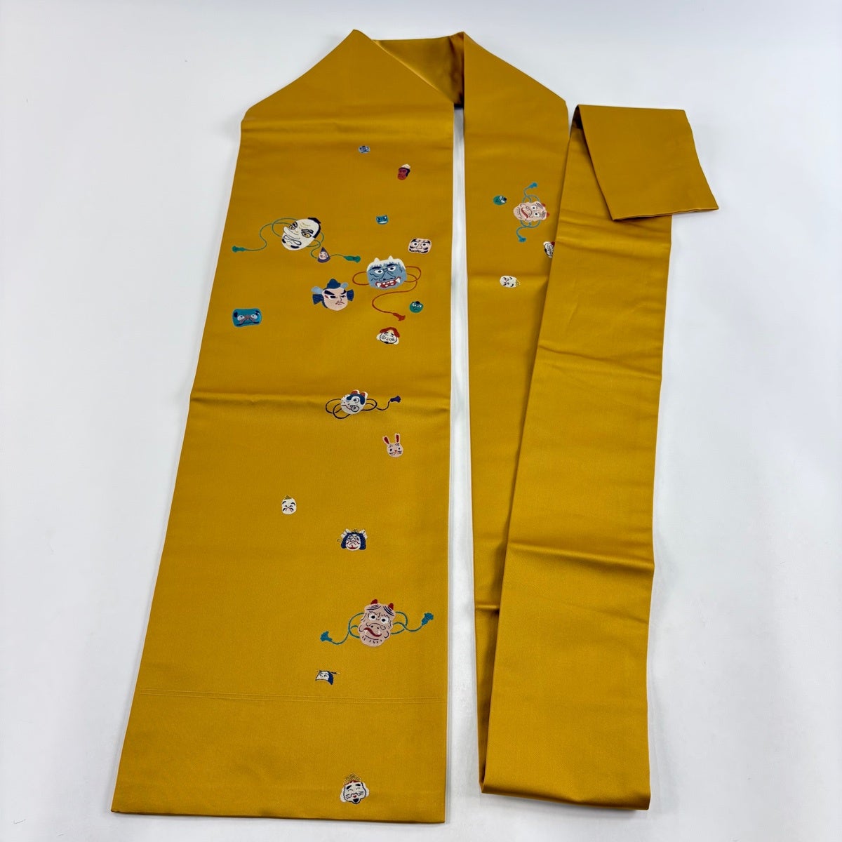 美品】 名古屋帯 名品 お面 金糸 山吹色 正絹｜中古・古着・リサイクル