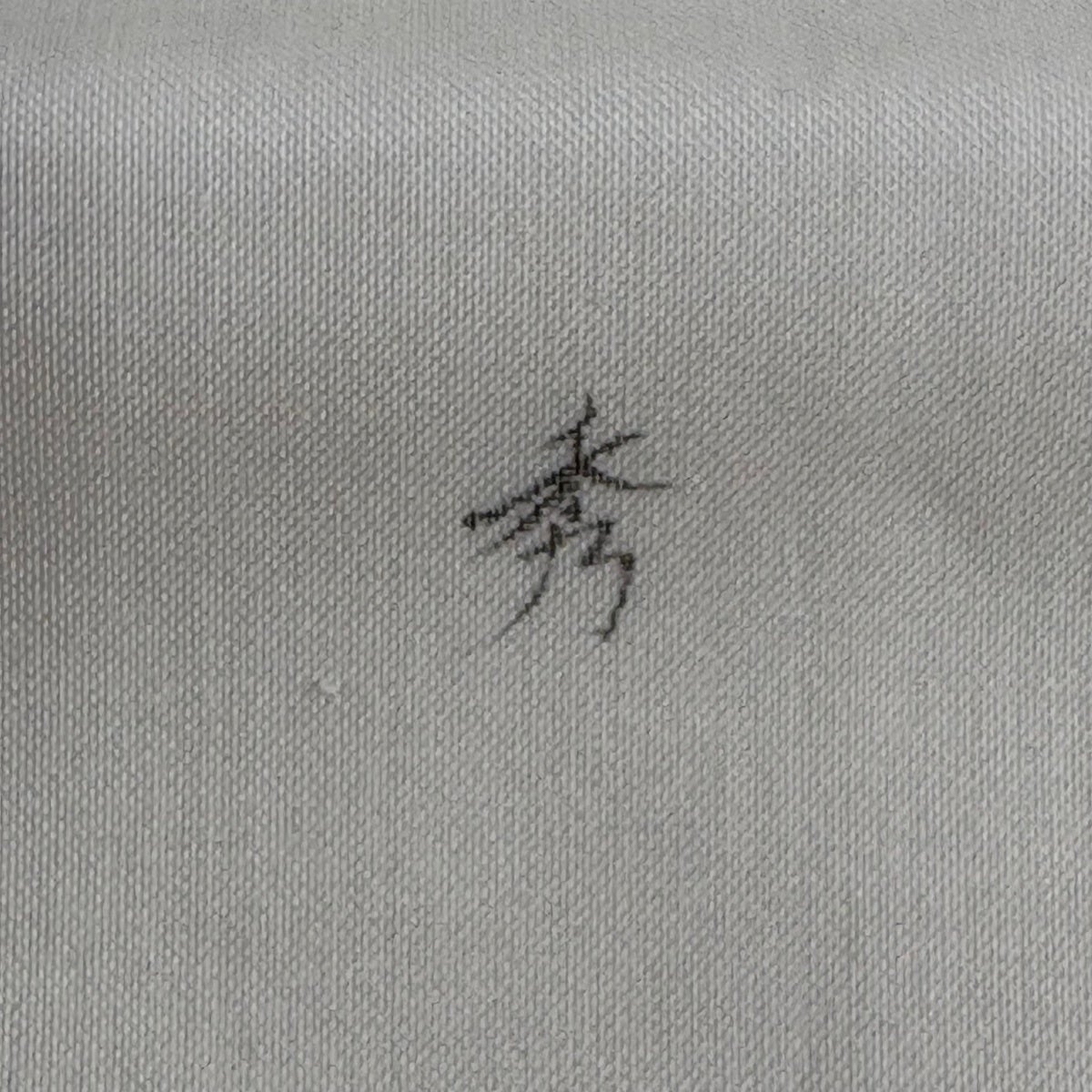 50%OFF 【美品】 名古屋帯 秀品 落款あり 夏帯 夏紬地 草花 笹 灰白
