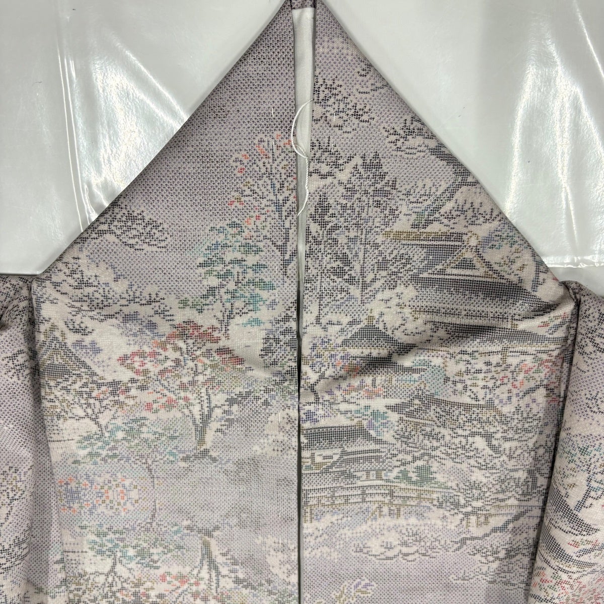 美品】 大島紬 身丈157.5cm 裄丈63cm S 袷 都喜ヱ門 証紙あり 建物