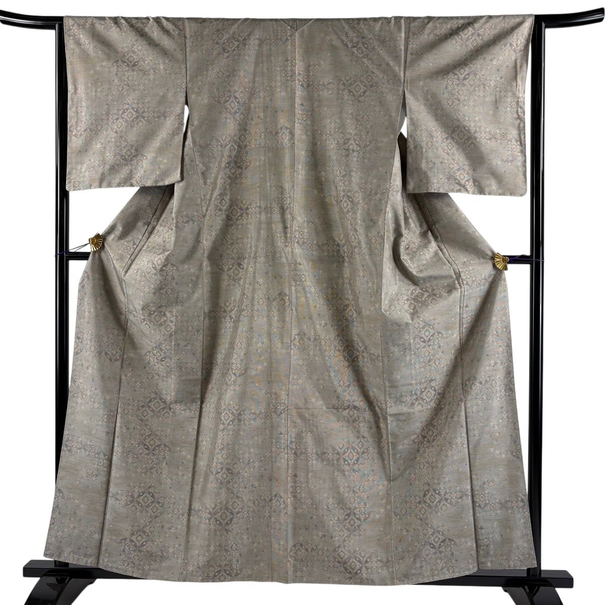 美品】 大島紬 身丈159.5cm 裄丈64cm M 袷 都喜ヱ門 鈴乃屋 証紙あり