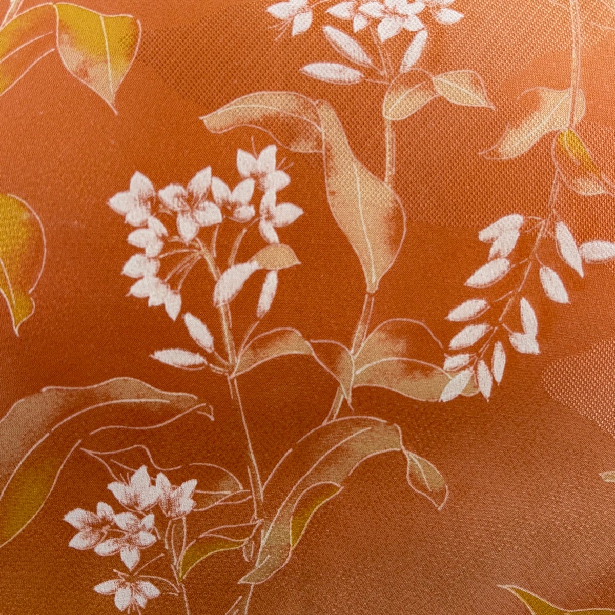 30%OFF 名古屋帯 優品 草花 薄オレンジ 正絹 K30｜中古・古着