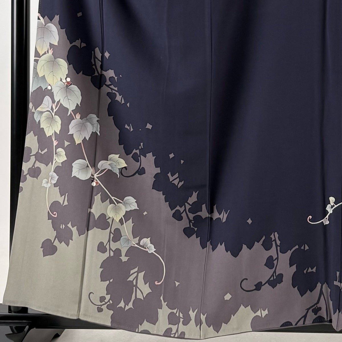 訪問着 身丈157cm 裄丈63.5cm S 袷 葉と実 シルエット 金彩 染め分け