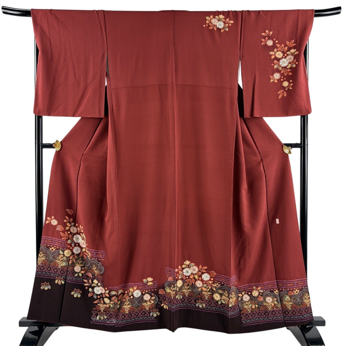 美品】 訪問着 身丈159.5cm 裄丈68.5cm L 袷 翠山工房 鈴乃屋 落款あり