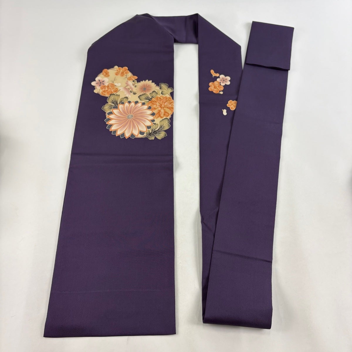 みかるん様 衿秀 縮緬正絹 梅絞り 名古屋帯 美品】 名古屋帯 秀品 菊 梅 縮緬 紫 正絹｜中古・古着・リサイクル