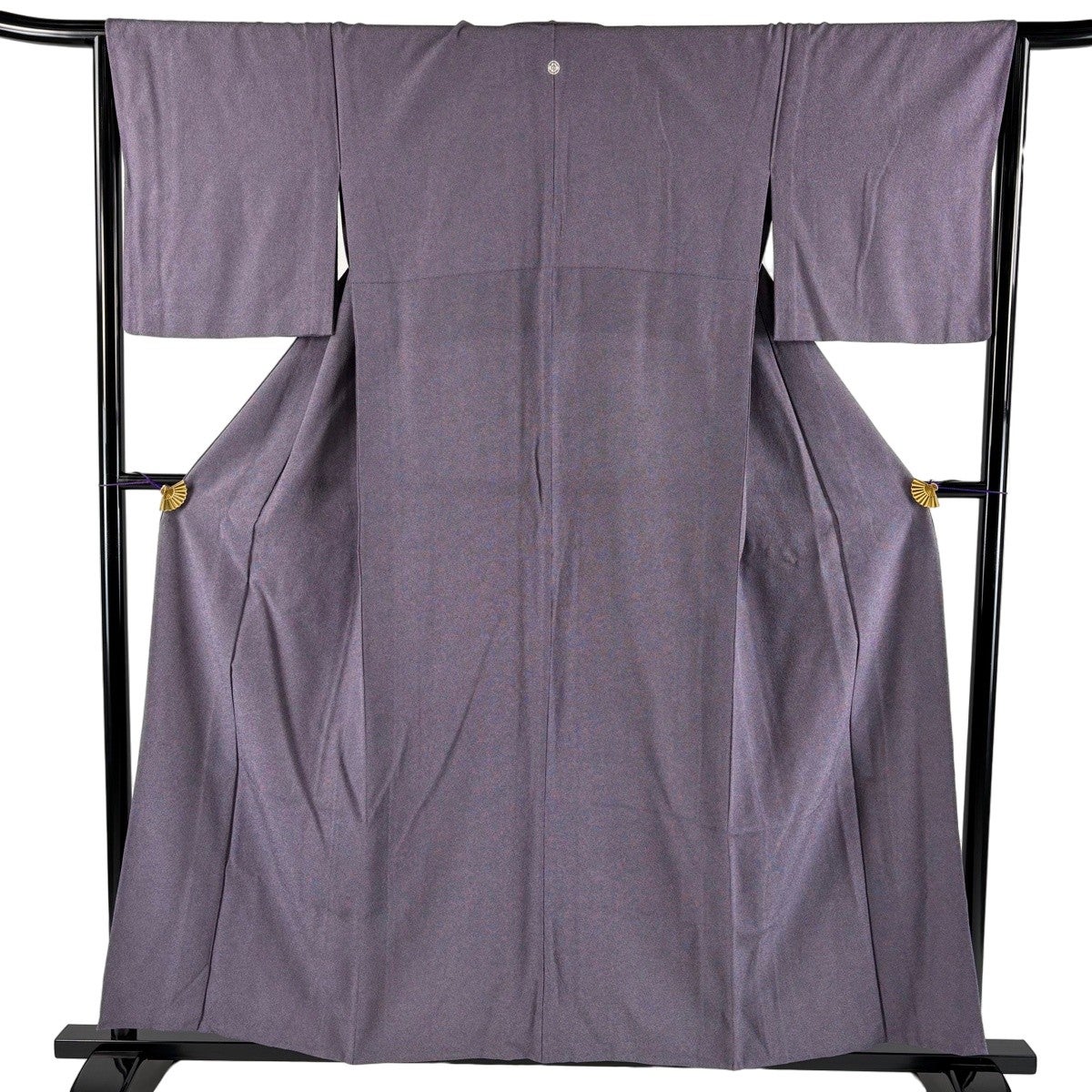 江戸小紋 身丈156.5cm 裄丈64.5cm M 単衣 松竹梅 紫 正絹 秀品｜中古