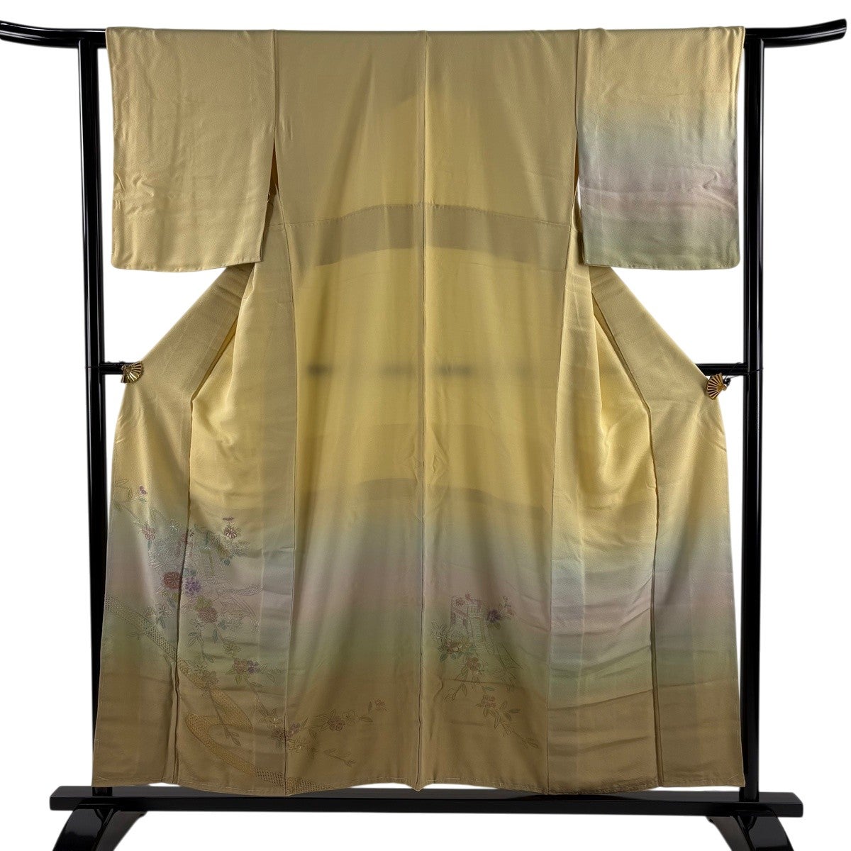 在庫一掃】 【美品】 付下げ 身丈157.5cm 裄丈63cm S 袷 牡丹 草花