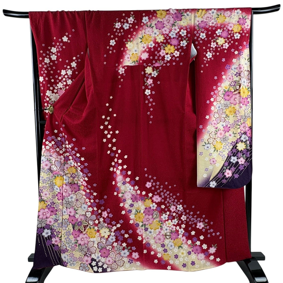 振袖 身丈169cm 裄丈71cm L 袷 袋帯フルセット 桜 鞠 染め分け ぼかし