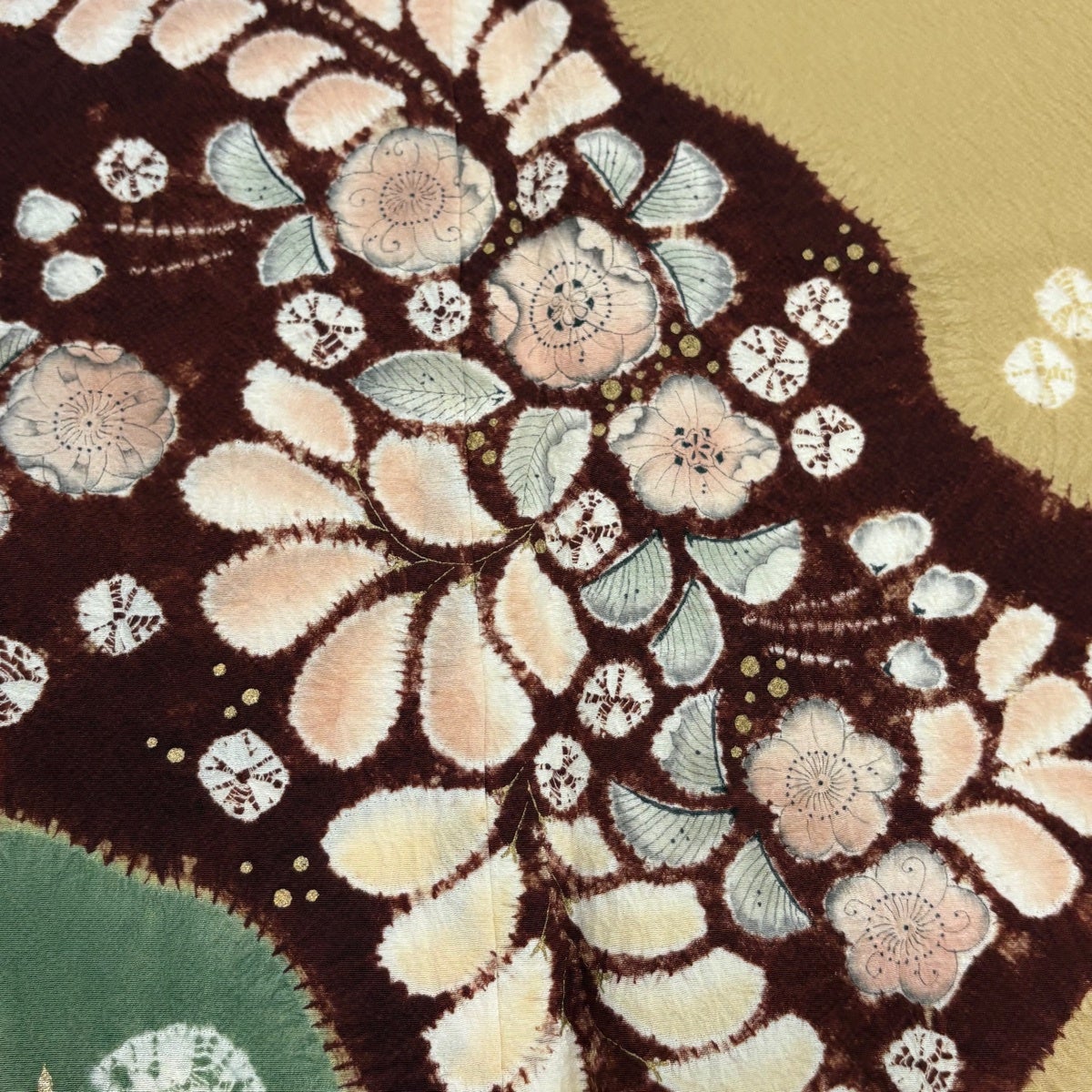 美品】 訪問着 身丈154cm 裄丈65cm M 袷 鈴乃屋 辻が花 金彩 染め分け