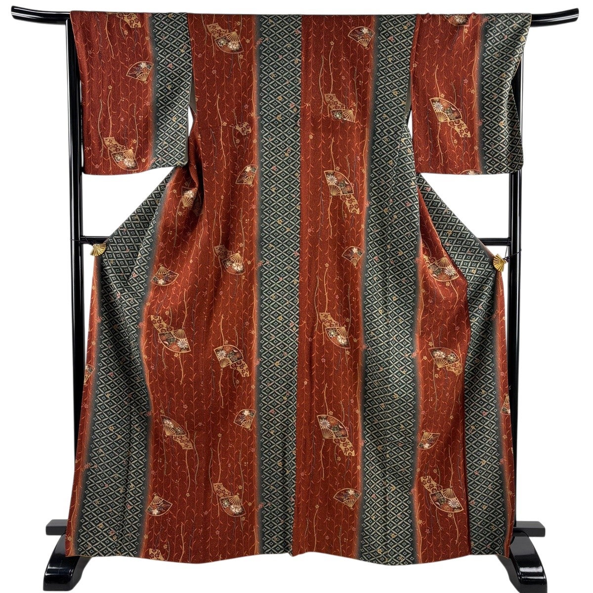 小紋 身丈167cm 裄丈67.5cm 正絹 美品 秀品 【中古】 美品】 小紋 身丈167cm 裄丈66.5cm 正絹 秀品 【中古】の通販 by