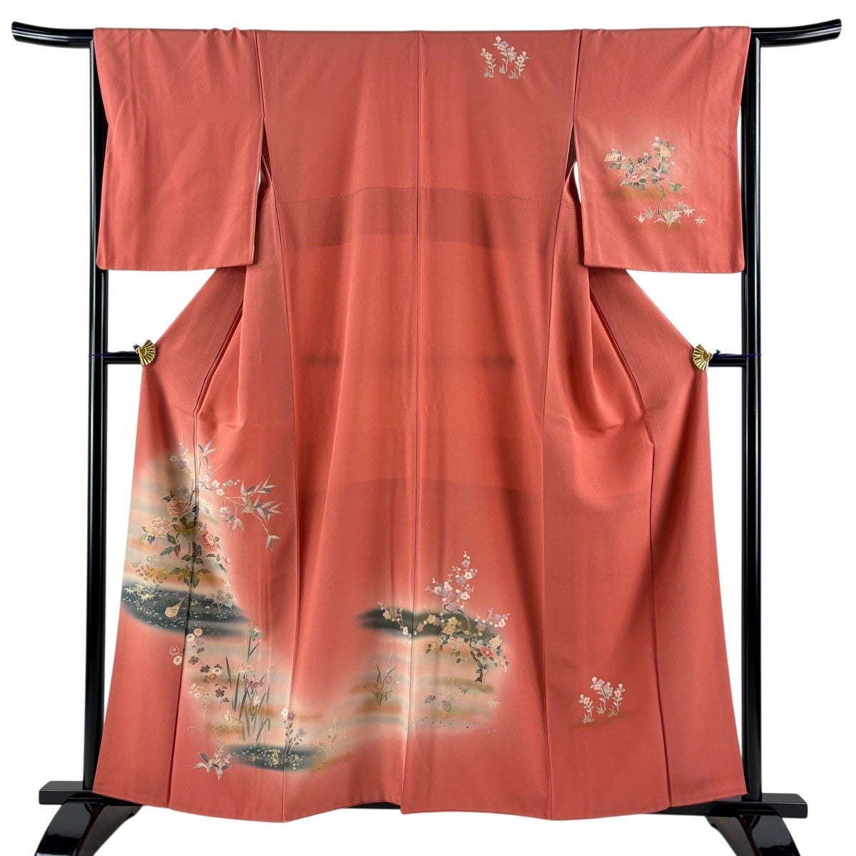 振袖 身丈156cm 裄丈63.5cm 正絹 名品 【中古】 美品 振袖 身丈156cm 裄丈67.5cm L 袷 桂由美 やまと 落款あり 御所車