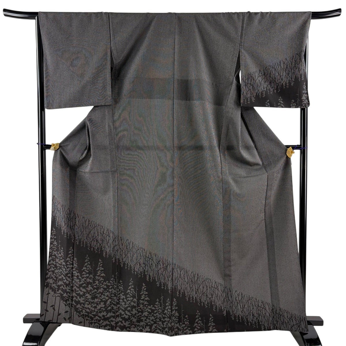 美品】 付下げ 身丈164.5cm 裄丈66.5cm M 単衣 塩沢紬地 塩沢物語 証紙