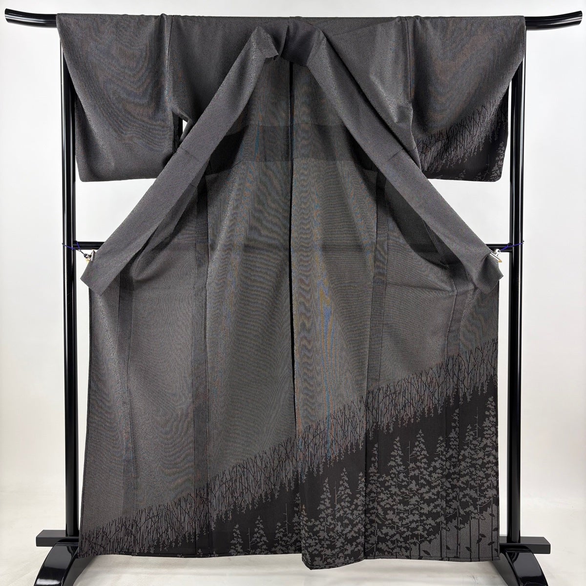 美品】 付下げ 身丈164.5cm 裄丈66.5cm M 単衣 塩沢紬地 塩沢物語 証紙