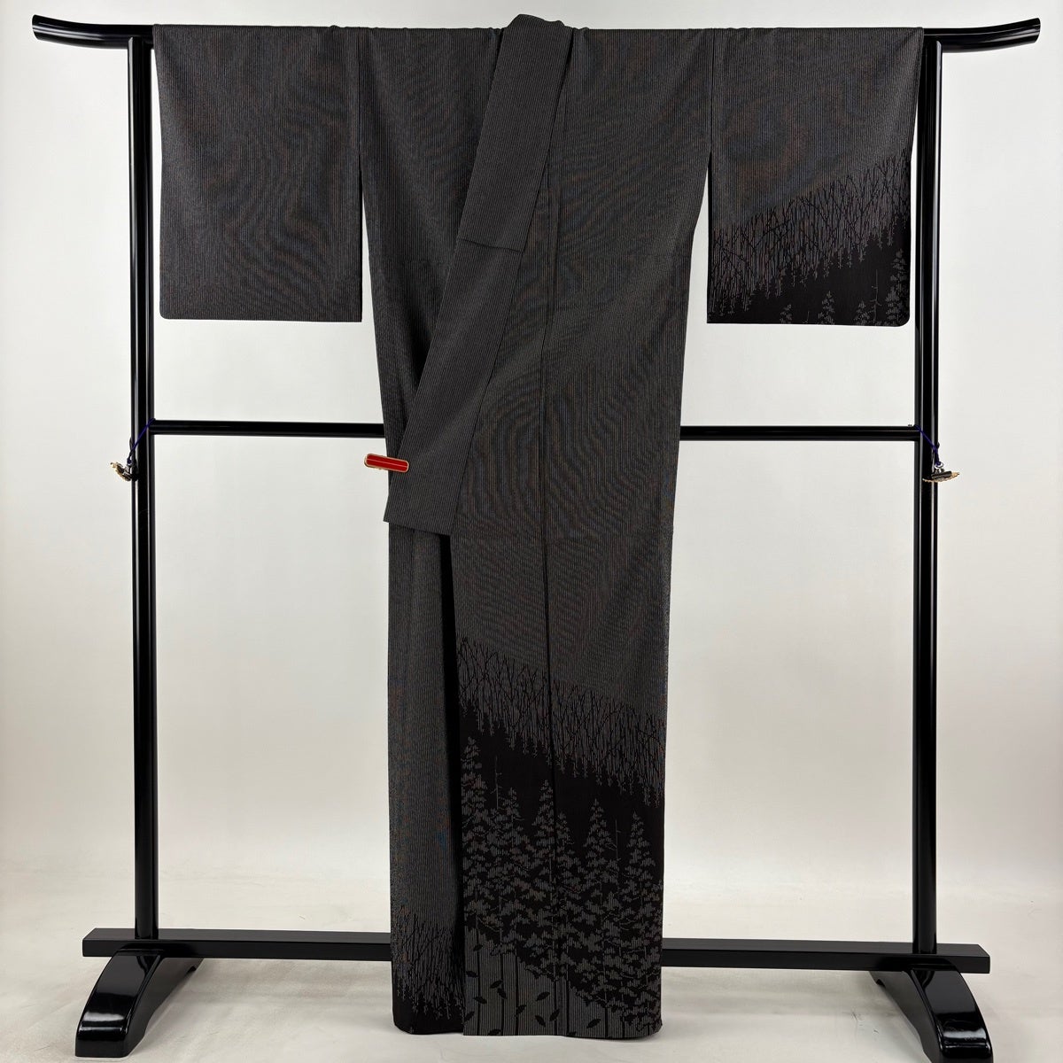 美品】 付下げ 身丈164.5cm 裄丈66.5cm M 単衣 塩沢紬地 塩沢物語 証紙