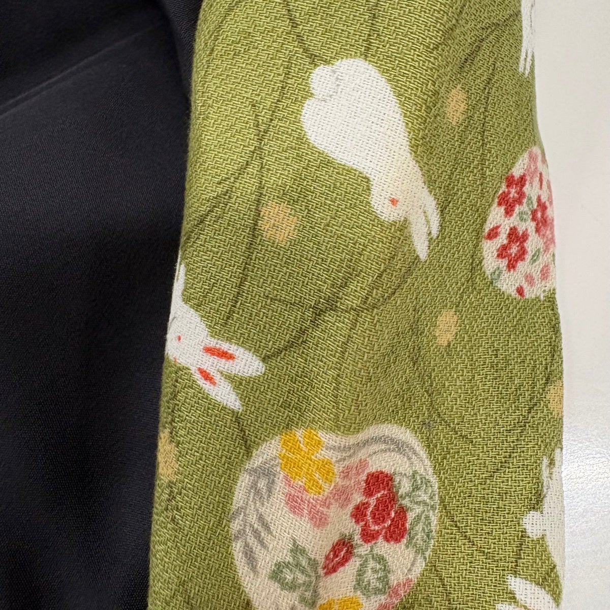 長襦袢 身丈128.5cm 裄丈61.5cm S 動物 墨色 正絹 名品｜中古・古着