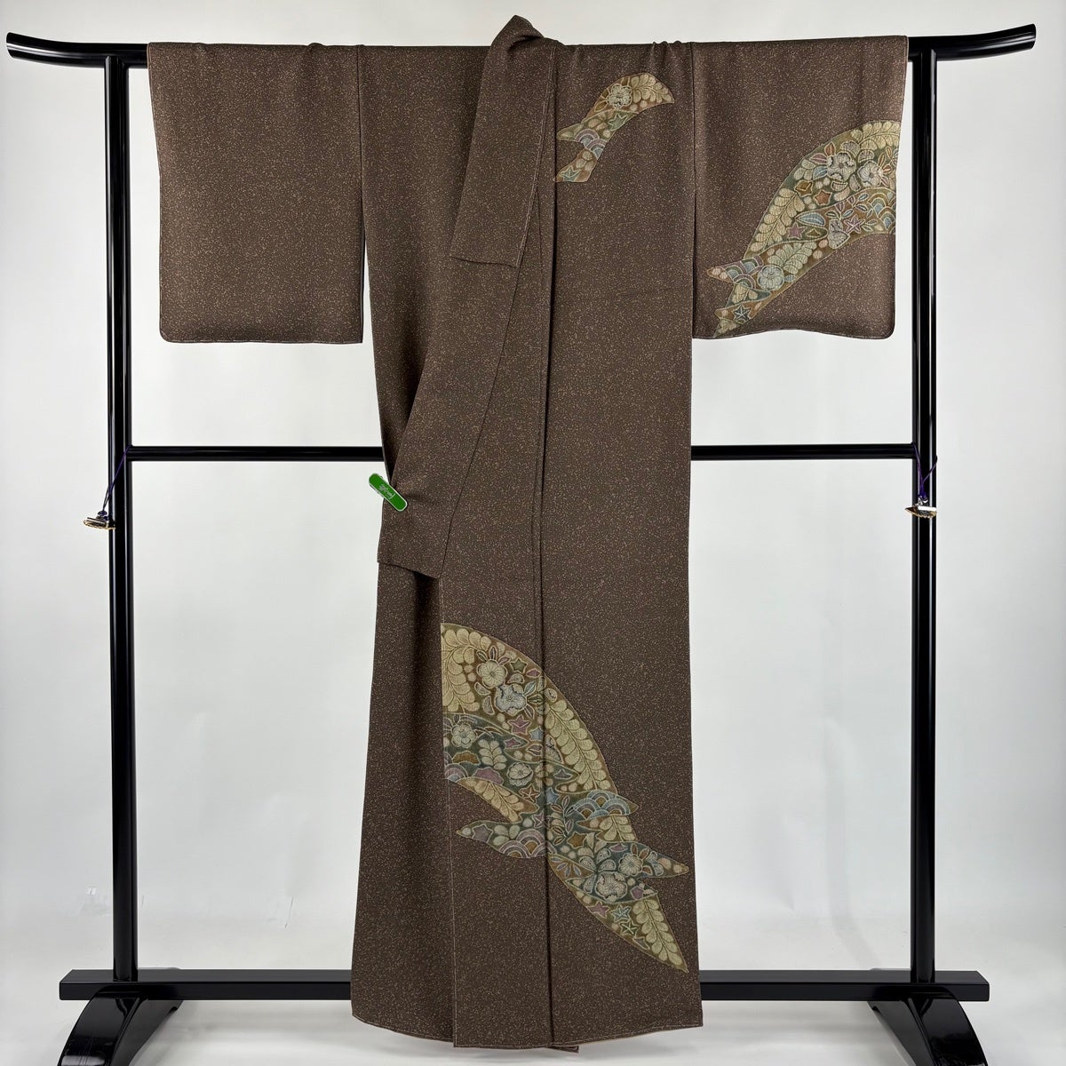 付下げ 身丈159cm 裄丈65.5cm M 袷 樋熊哲也 落款あり 辻が花 霞 焦