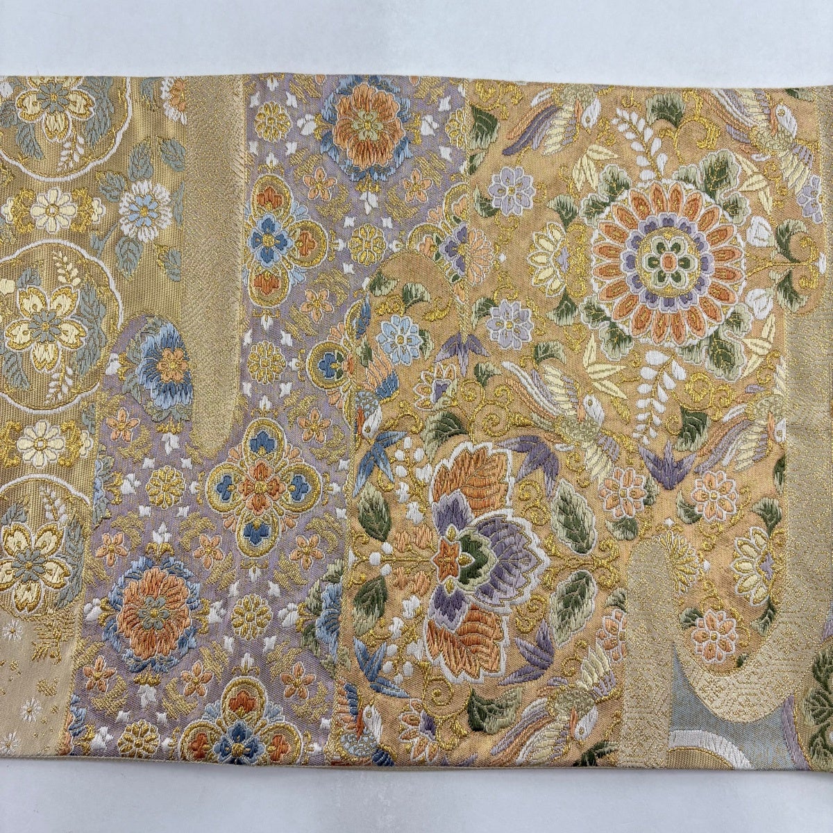 袋帯 秀品 華文 花鳥 金糸 箔 金色 六通 正絹｜中古・古着・リサイクル