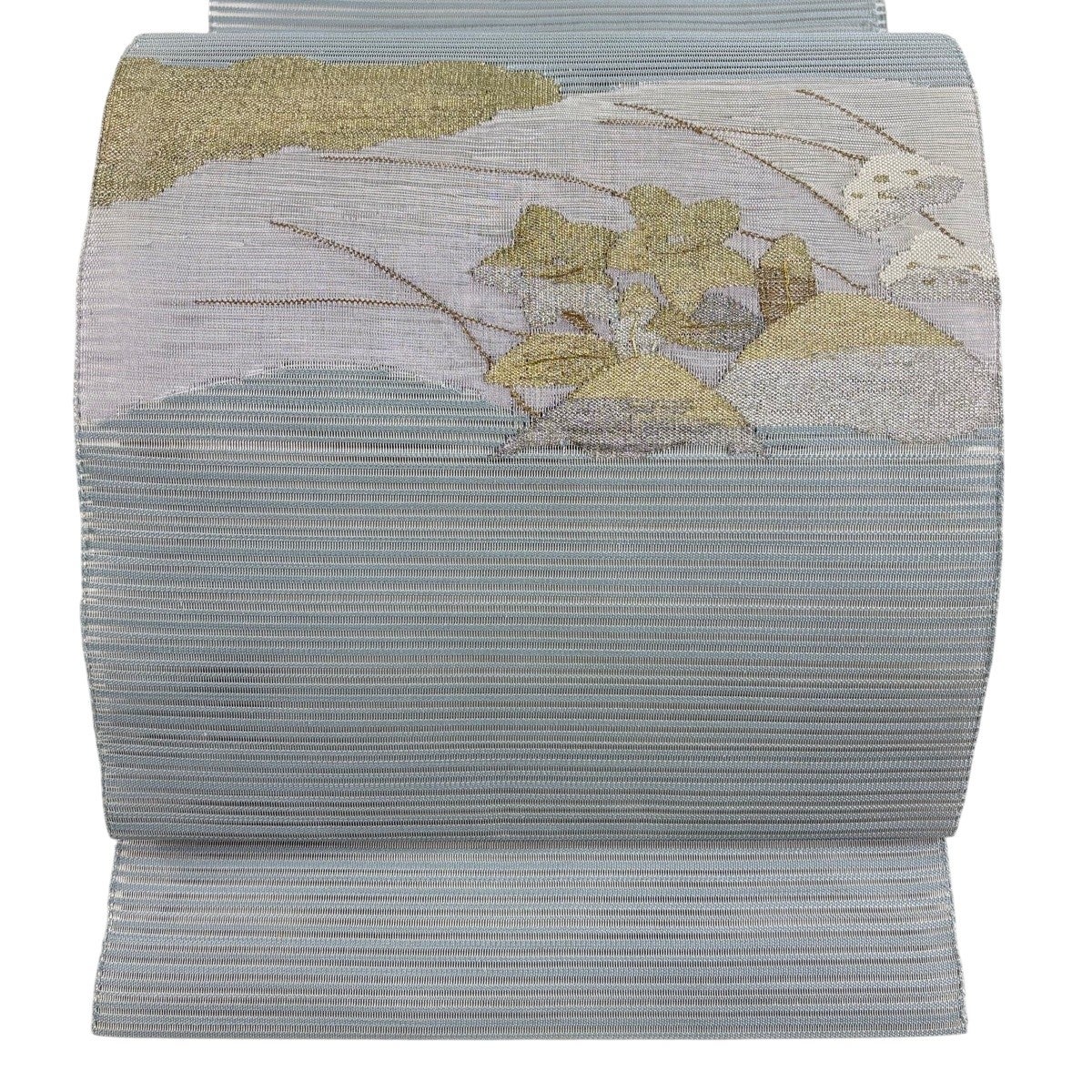50%OFF 【美品】 名古屋帯 秀品 夏帯 絽 枝花 金銀糸 ベージュ 正絹