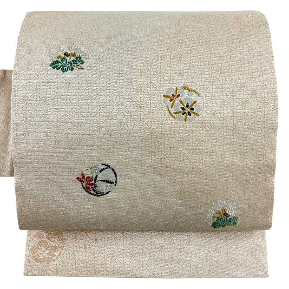 Ｙ6635 小豆色　名古屋帯 正絹 小紋 紬 色無地 名古屋帯 秀品 紬地 生り物 ぼかし 薄小豆 正絹｜中古・古着