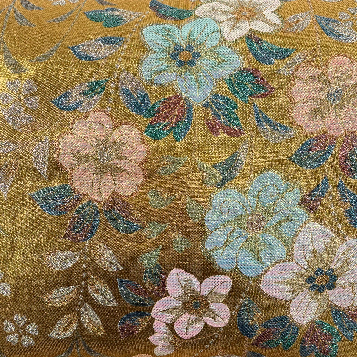 袋帯 秀品 振袖向き 桜 箔 金糸 金色 六通 正絹｜中古・古着