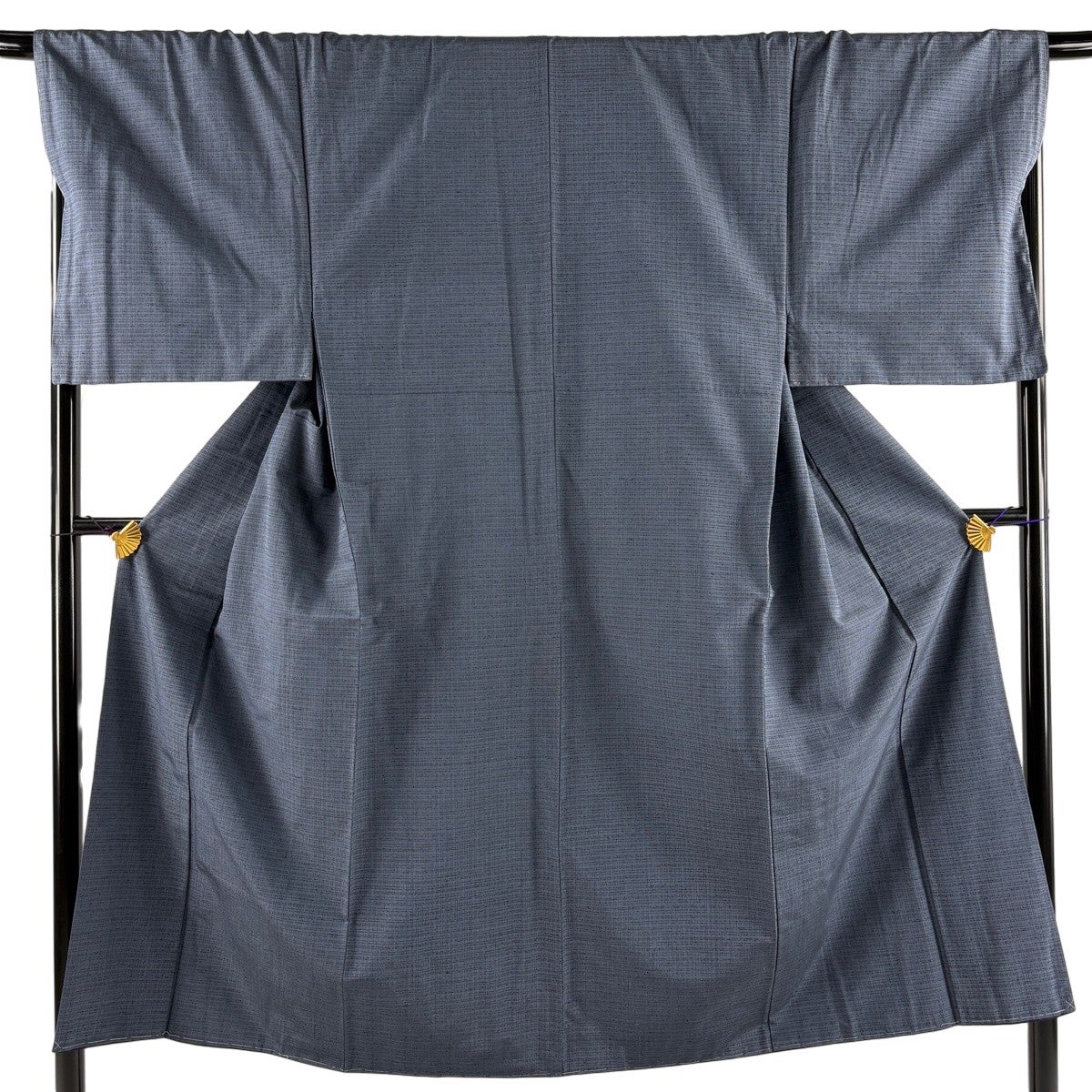 美品】 男着物 身丈145.5cm 裄丈69cm M 袷 アンサンブル 紬 生つむぎ