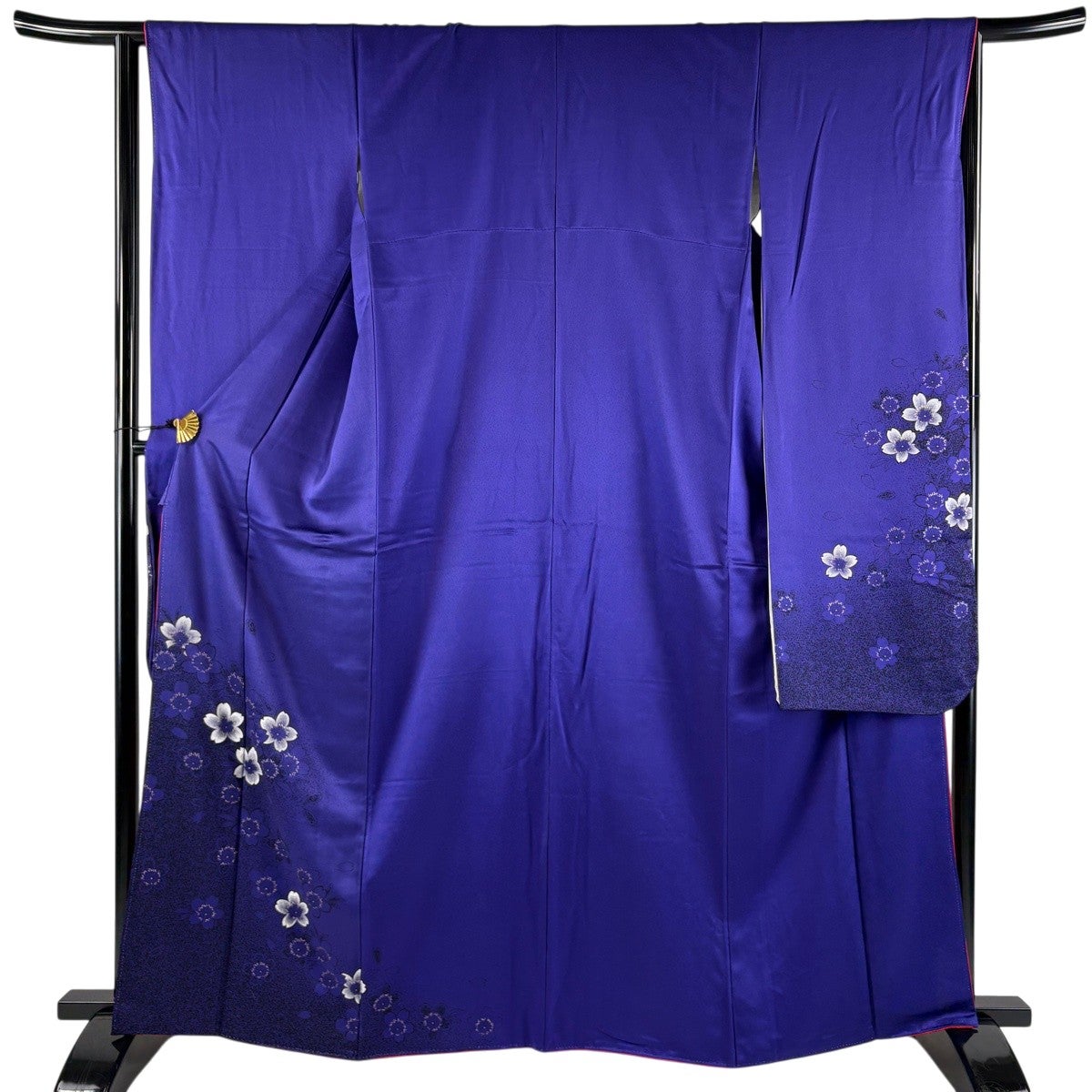 振袖 美品 名品 身丈156cm 裄丈65cm 正絹 【中古】 振袖 身丈156cm 裄丈65.5cm M 袷 尾長鳥 藤 金彩 ぼかし 緑 正絹 秀品