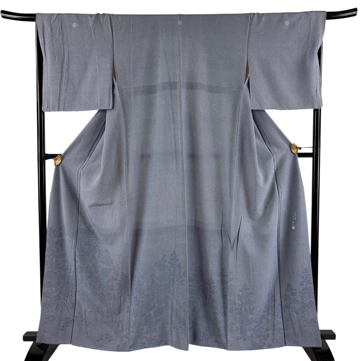 訪問着 身丈162cm 裄丈67cm 正絹 逸品 【中古】 訪問着 身丈162cm 裄丈67cm M 袷 落款あり 幾何学模様 金彩 ぼかし