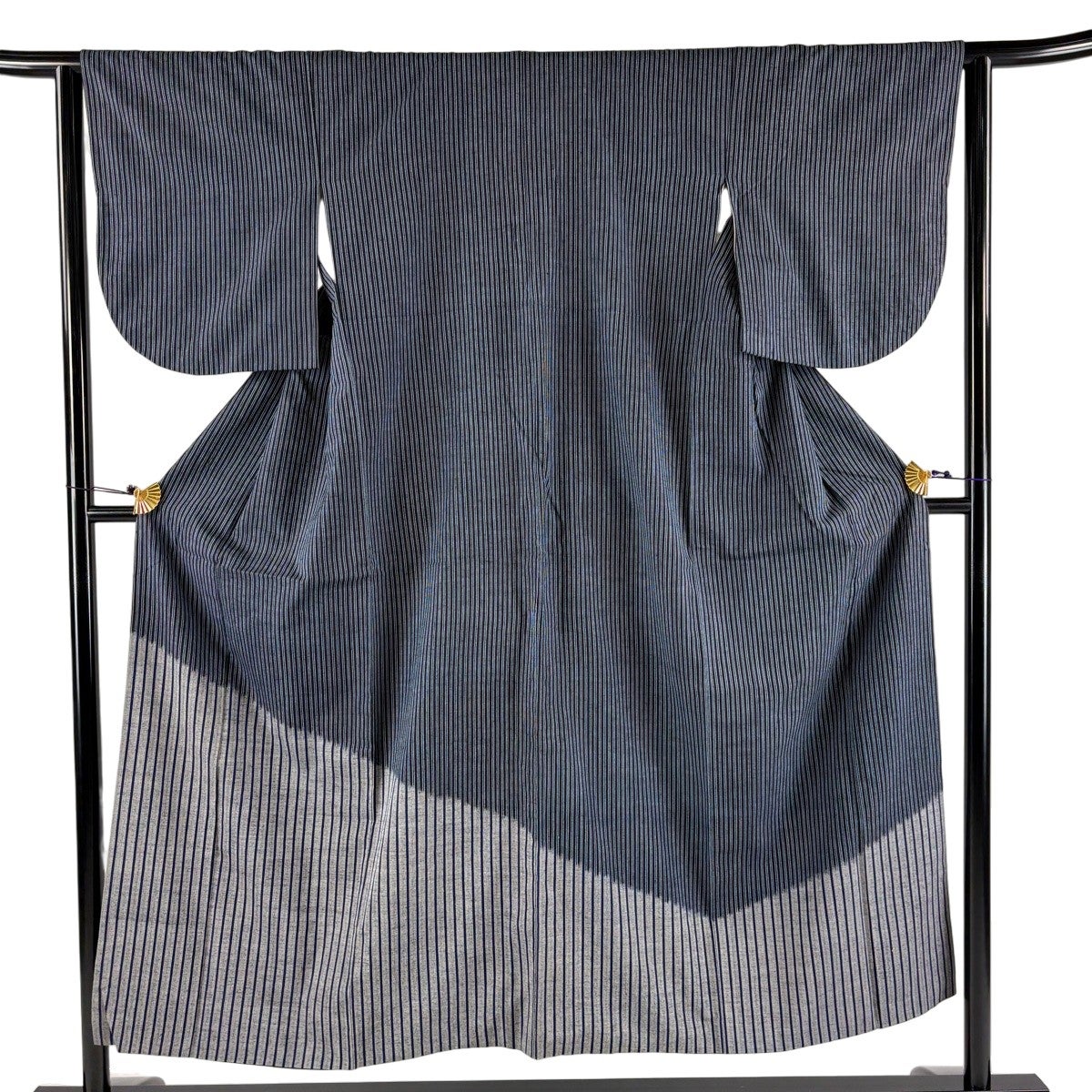 付下げ 身丈159.5cm 裄丈72cm L 袷 竹 灰茶 正絹 秀品｜中古・古着