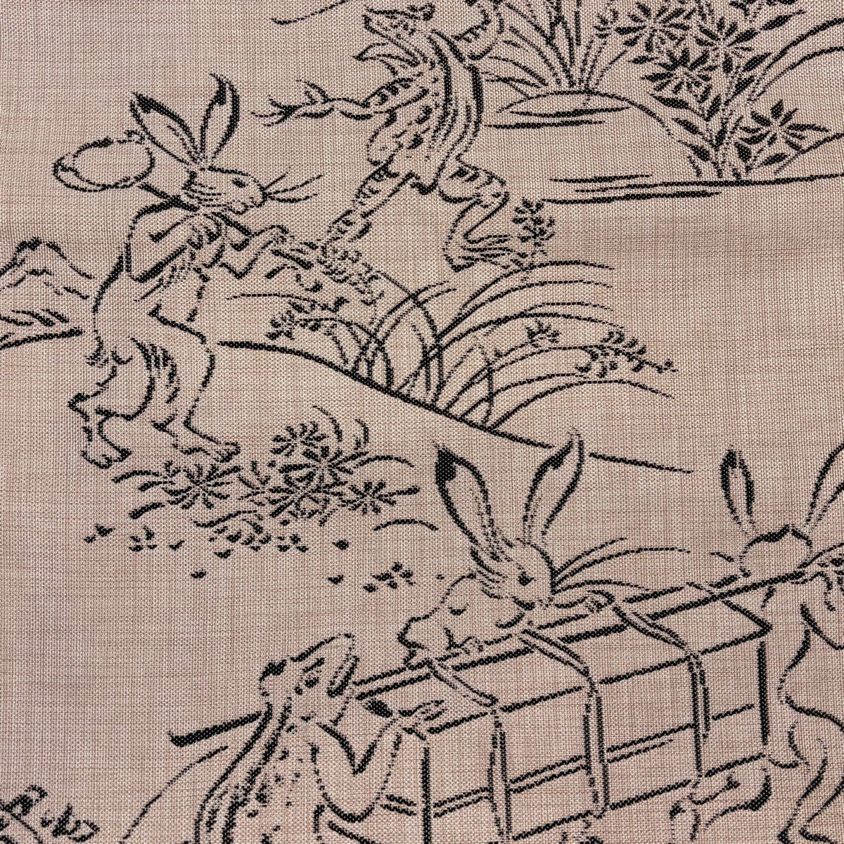 美品】 袋帯 逸品 鳥獣戯画 ピンクベージュ 全通 正絹｜中古・古着