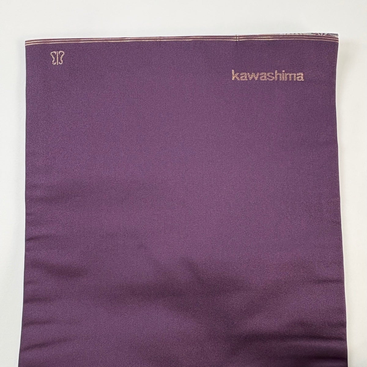 名古屋帯 秀品 川島織物 松竹梅 段縞 箔 紫 正絹｜中古・古着