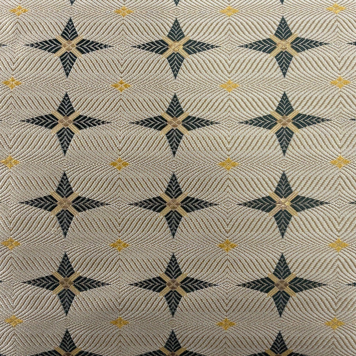 美品】 袋帯 秀品 若松 幾何学模様 箔 薄茶色 六通 正絹｜中古・古着