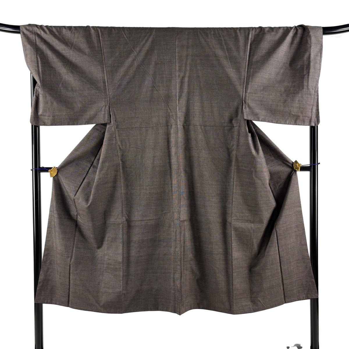 男着物 美品 秀品 身丈147.5cm 裄丈69cm 正絹 【中古】 男着物 身丈146.5cm 裄丈67.5cm M 袷 紬 アンサンブル 焦茶色 正絹 秀