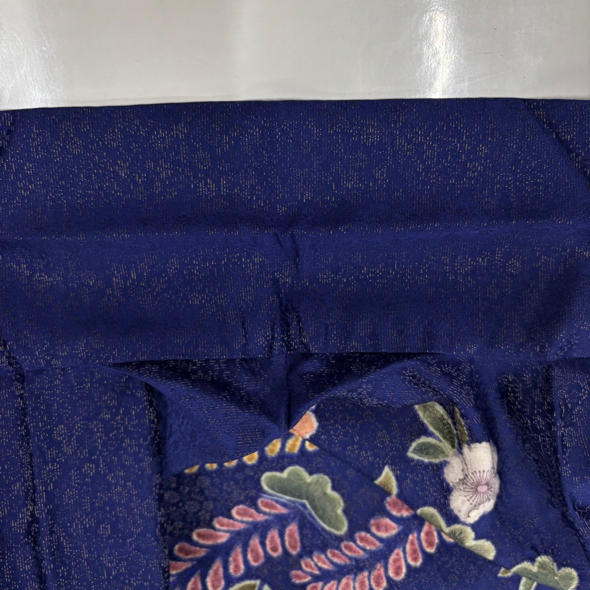 美品】 振袖 身丈169cm 裄丈70cm L 袷 辻が花柄 草花 金通し 染め分け
