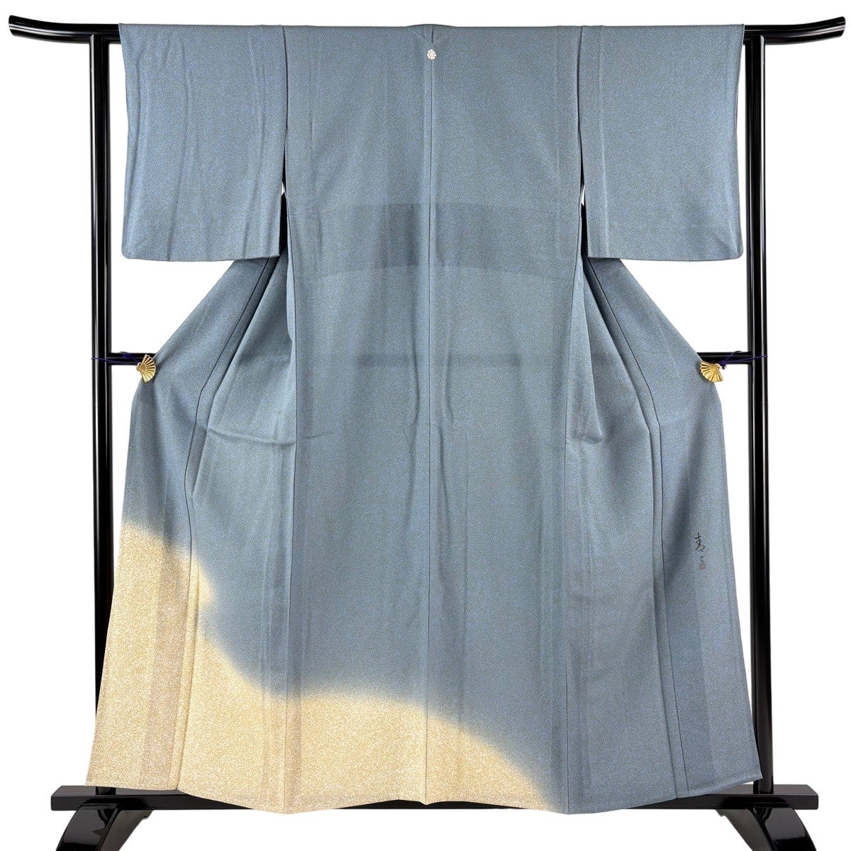 【美品】 小紋 身丈157cm 裄丈63cm 正絹 名品 【中古】 美品】 小紋 身丈157cm 裄丈63cm S 袷 松井青々 落款あり 幾何学模様