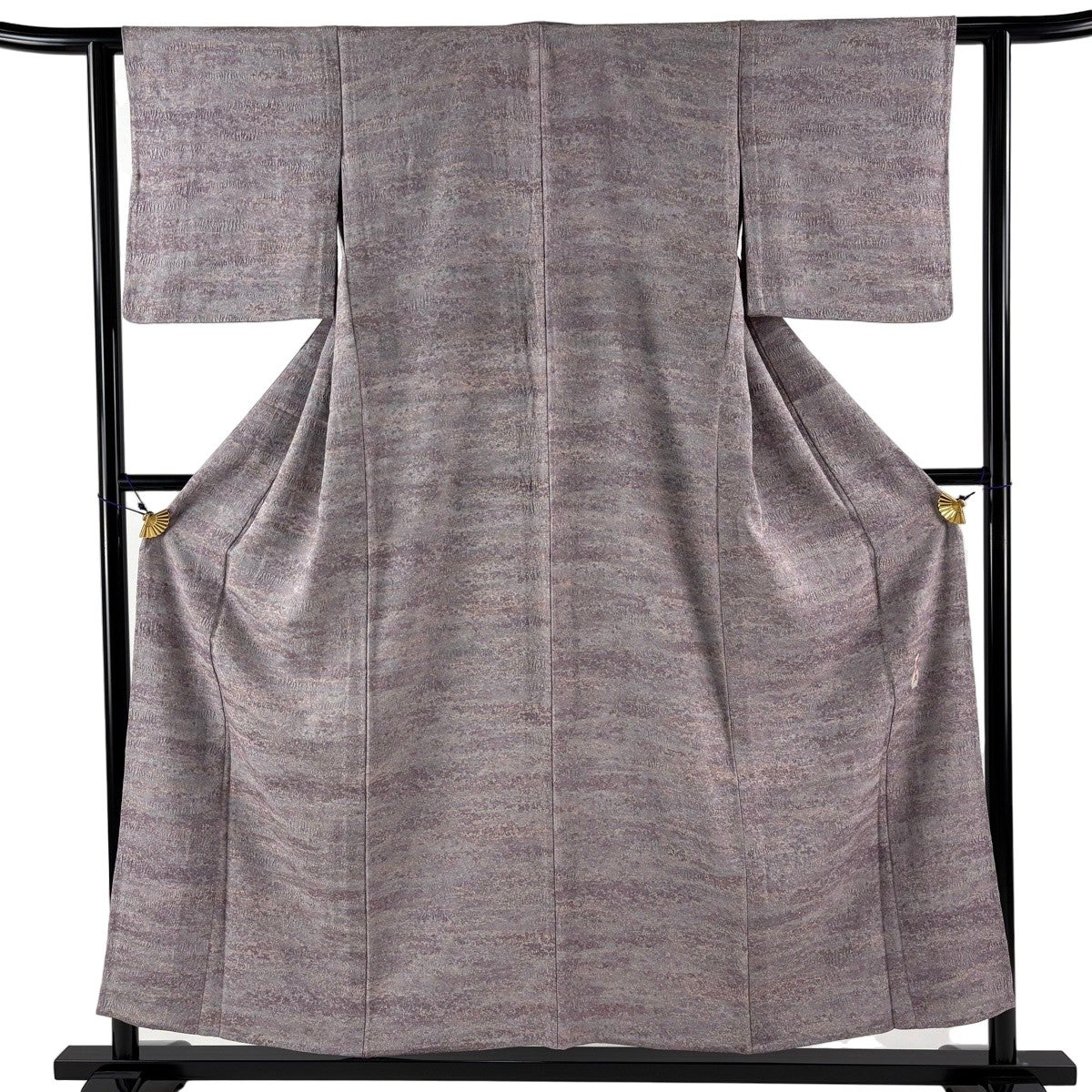 【美品】 小紋 身丈168.5cm 裄丈68cm 正絹 逸品 【中古】 美品】 小紋 身丈168.5cm 裄丈68cm L 袷 陶彩染 霞 ピンクベージュ