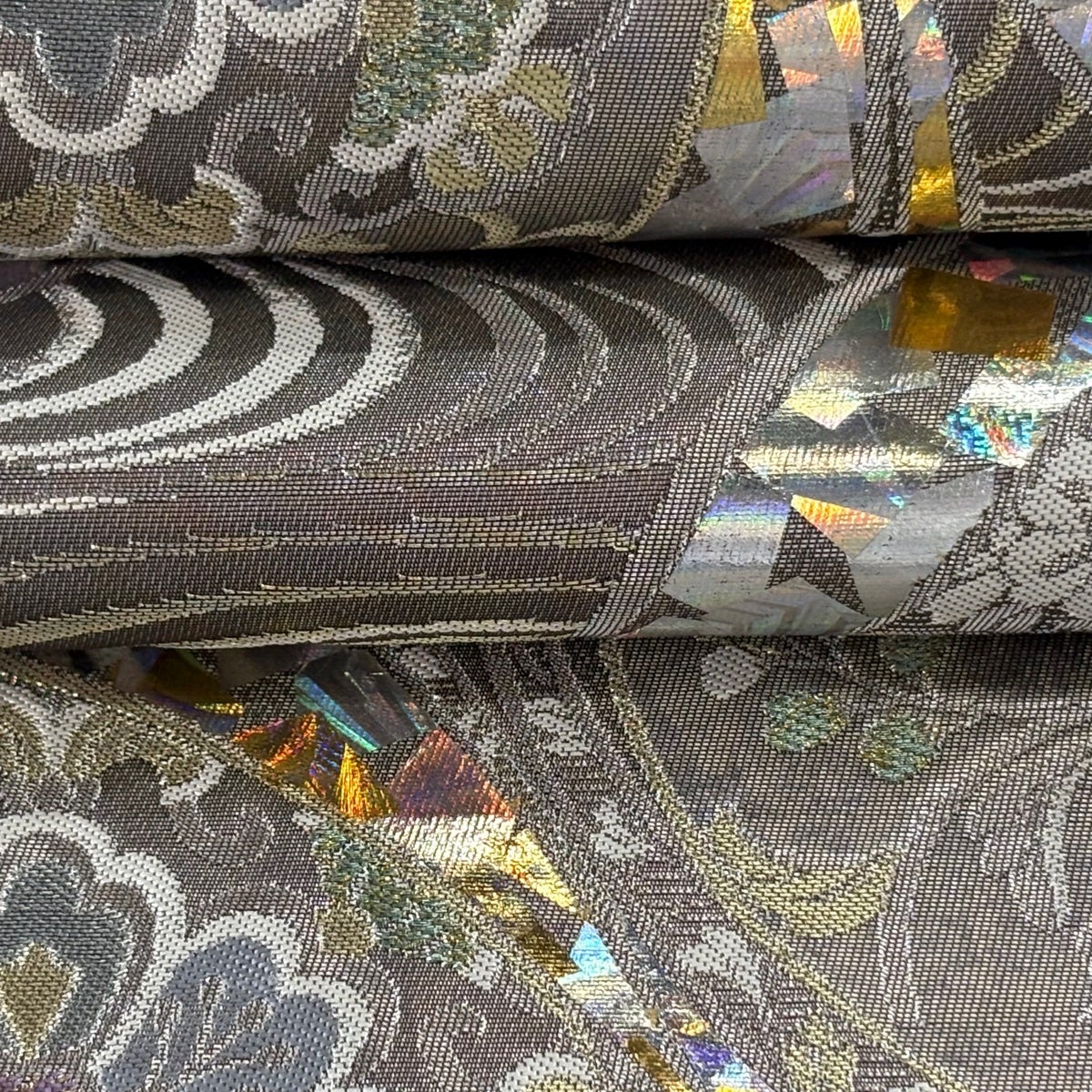 最終価格】 70%OFF 【美品】 袋帯 逸品 堀省平 落款あり 草花 流水 金