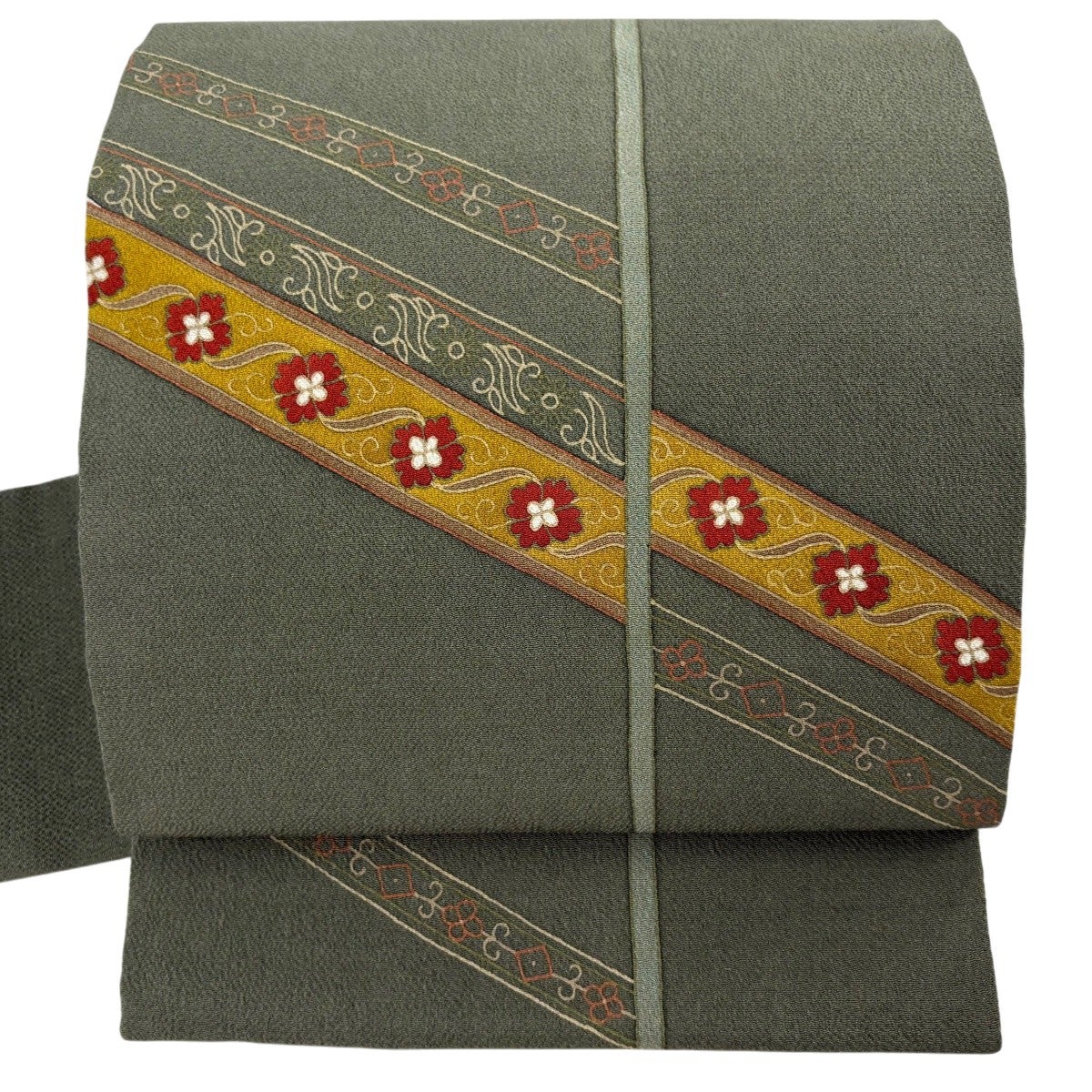 50%OFF 和装バッグ 逸品 OKAJIMA セミフォーマル 象 草花 金彩 縮緬