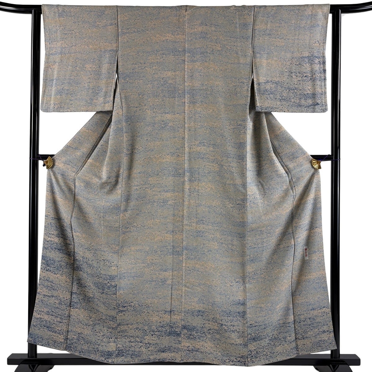 美品】 付下げ 身丈158cm 裄丈61.5cm S 袷 陶彩染 霞 ぼかし 青灰色